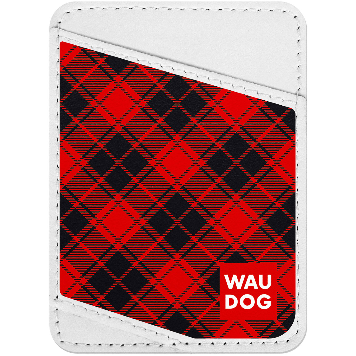 

Визитница WAUDOG Design с рисунком "Шотландка", премиум кожа Белая (0408-0098-15)
