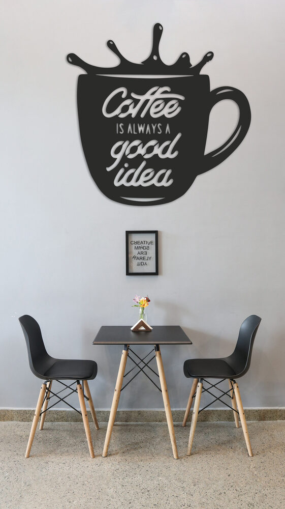 

Деревянная картина Надписи Панно Coffee Is Always A Good Idea 55х55 см