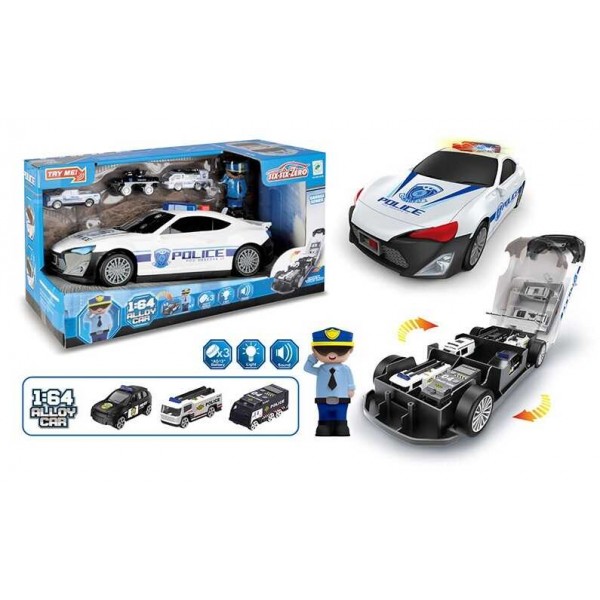

Детская полицейская машина-гараж Ykko Boy Cars 660 А-206 Белая со световыми и звуковыми эффектами