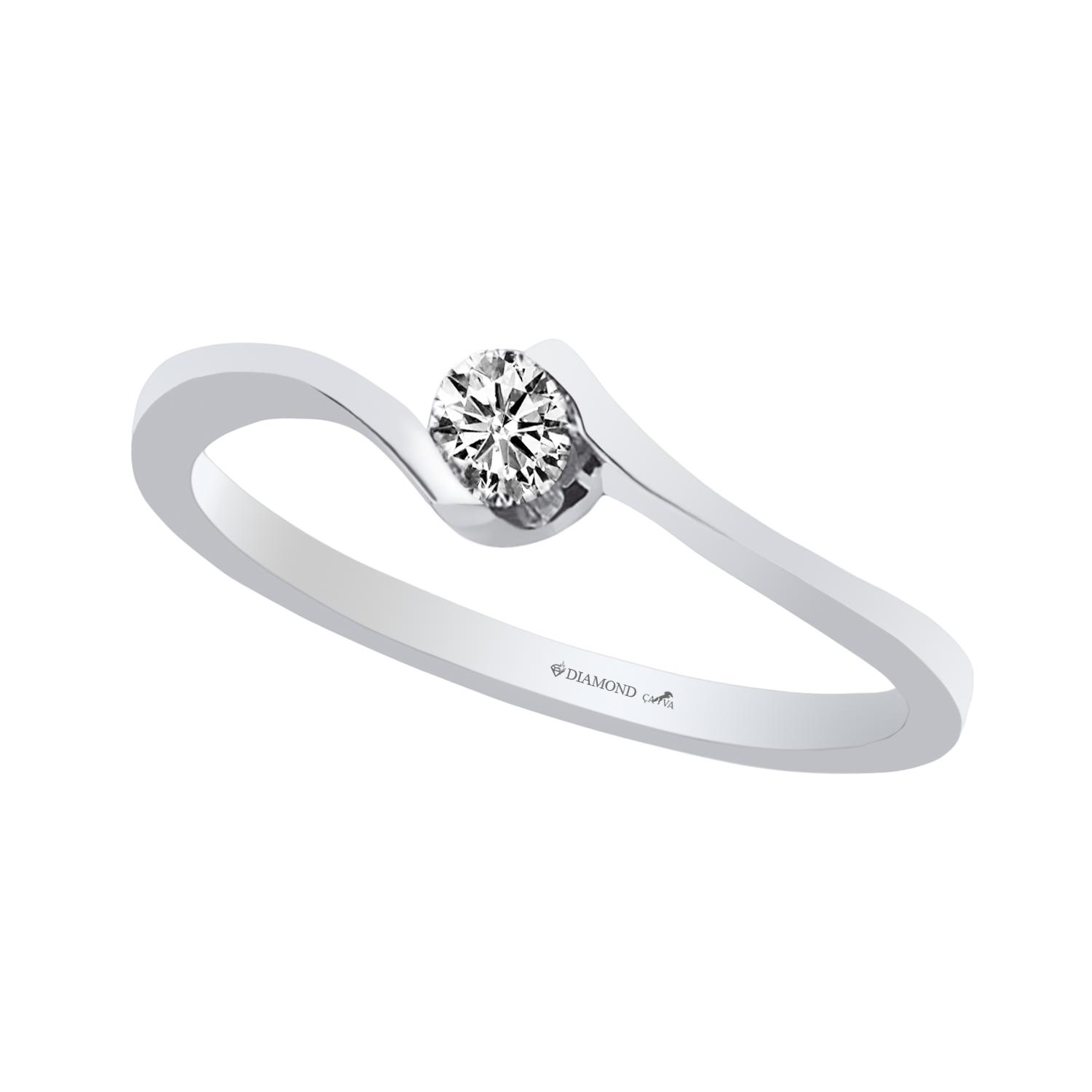 

Серебряное кольцо с бриллиантом luxury diamond из родированного серебра 925-й пробы с бриллиантом cava.cool 16.5