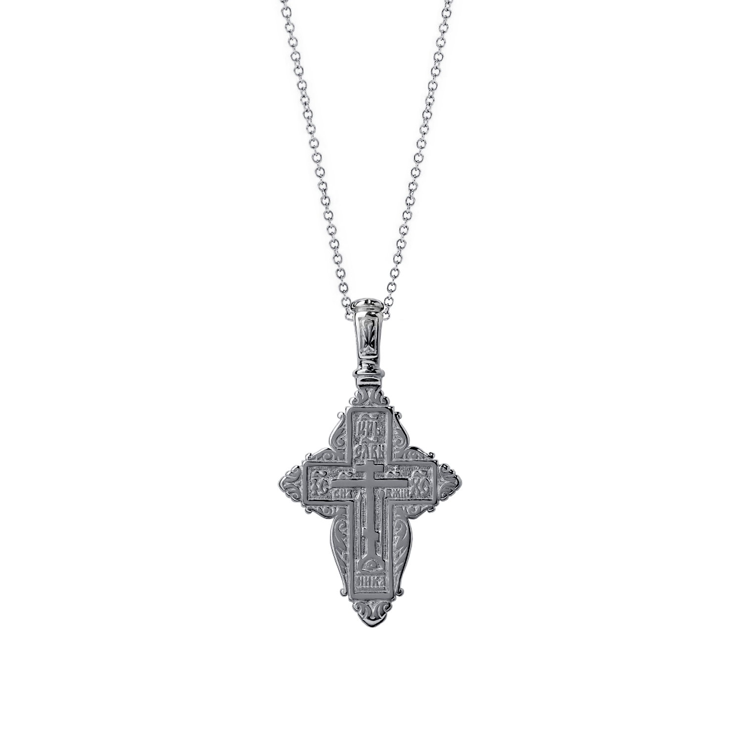 

Серебряный кулон крестик из родированного серебра 925-й пробы (310 7 ) cava.cool