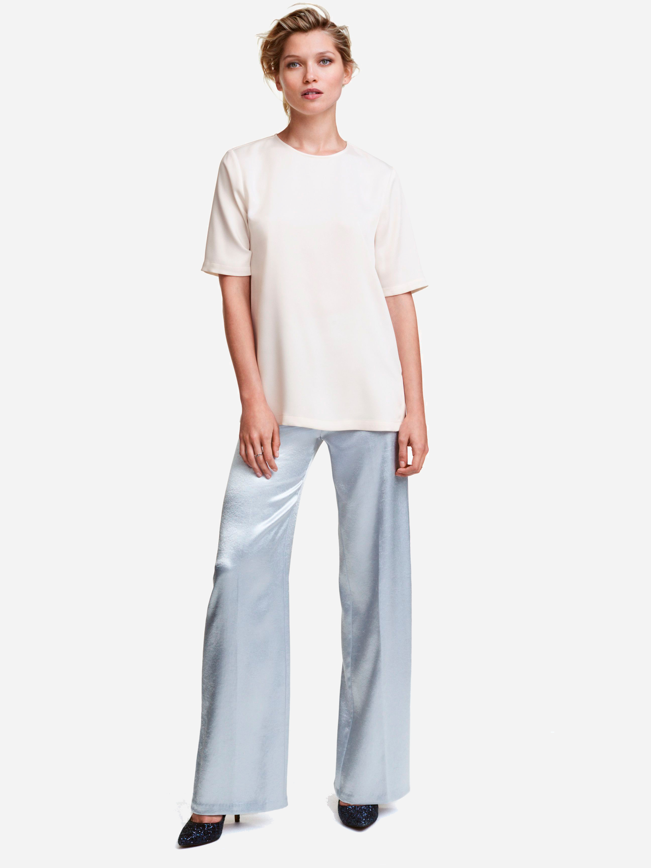 

Брюки H&M 4107834-ACXA 42 Серебристые