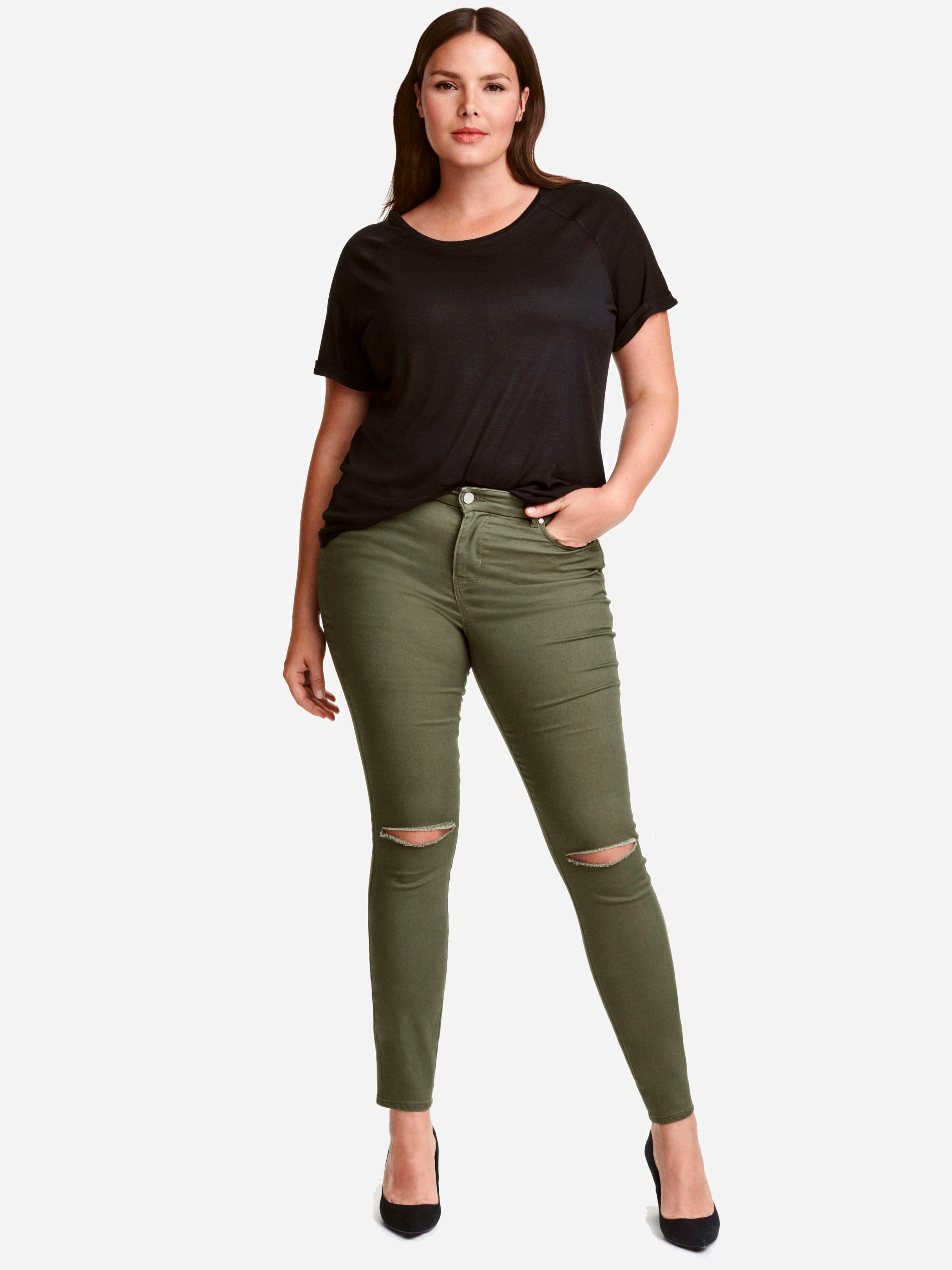 

Джинсы H&M 3528114-ABTE 44 Болотные