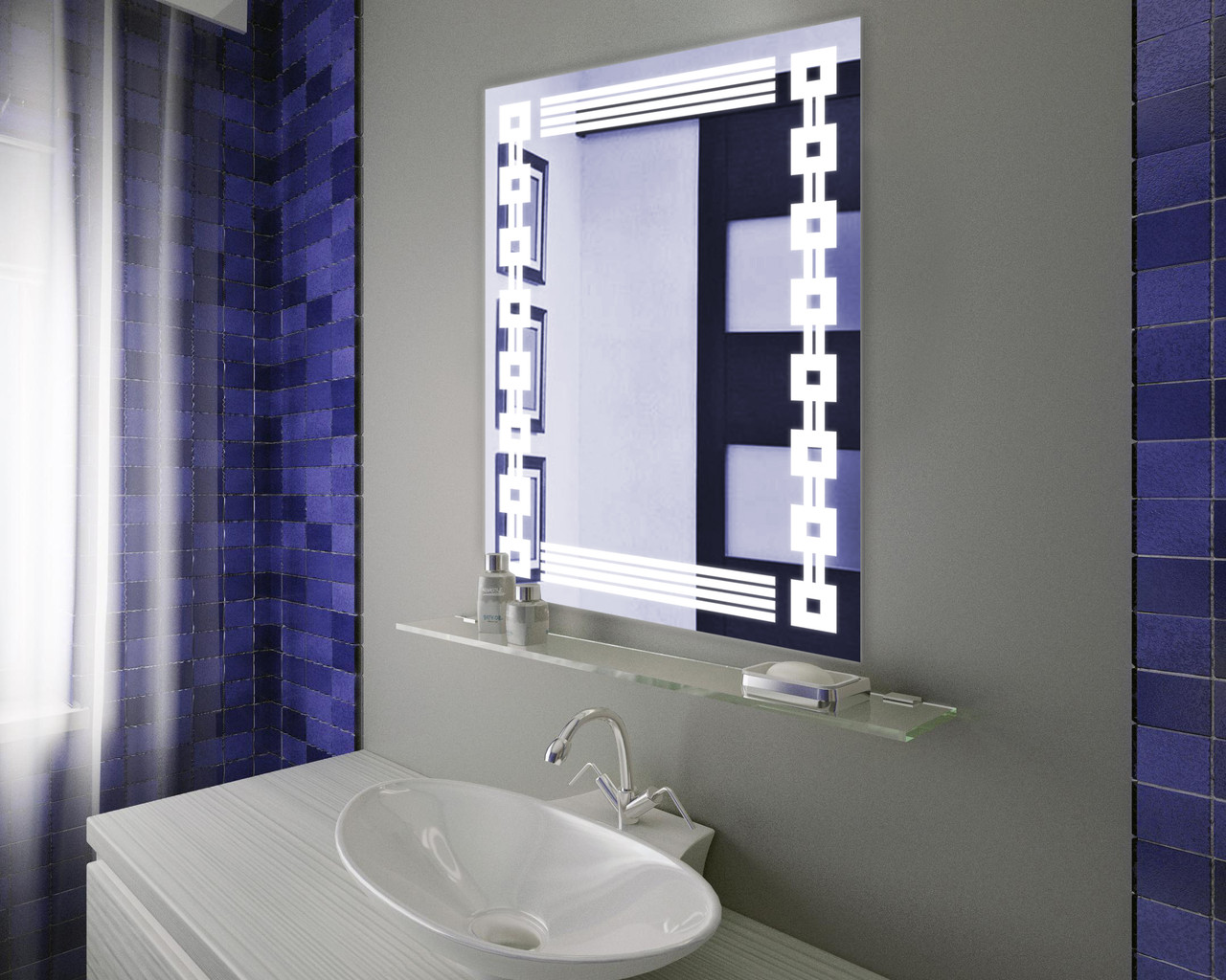 

Зеркало LED (60*80*2,5см) VZ-AL-D10 с сенсором,