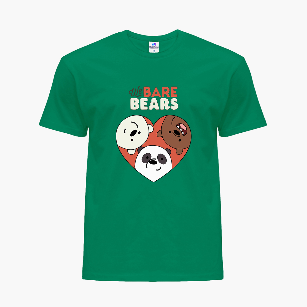 

Детская футболка Три медведя (We Bare Bears) (25186-2669-37) 88-104 см Хлопок Зеленый