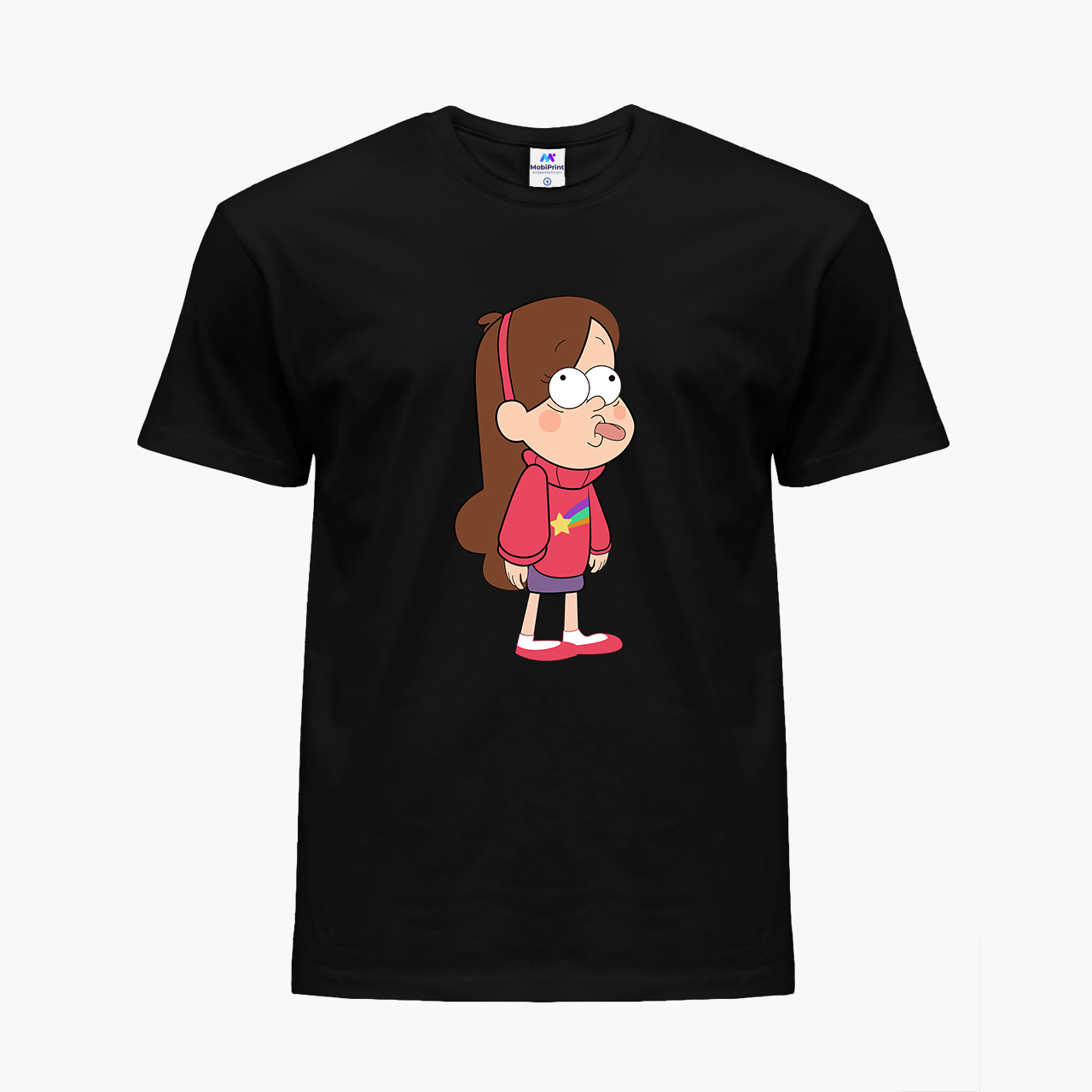 

Детская футболка Гравити Фолз Мейбл Пайнс (Gravity Falls Mabel Pines) (25186-2625) 134-140 см Хлопок Черный