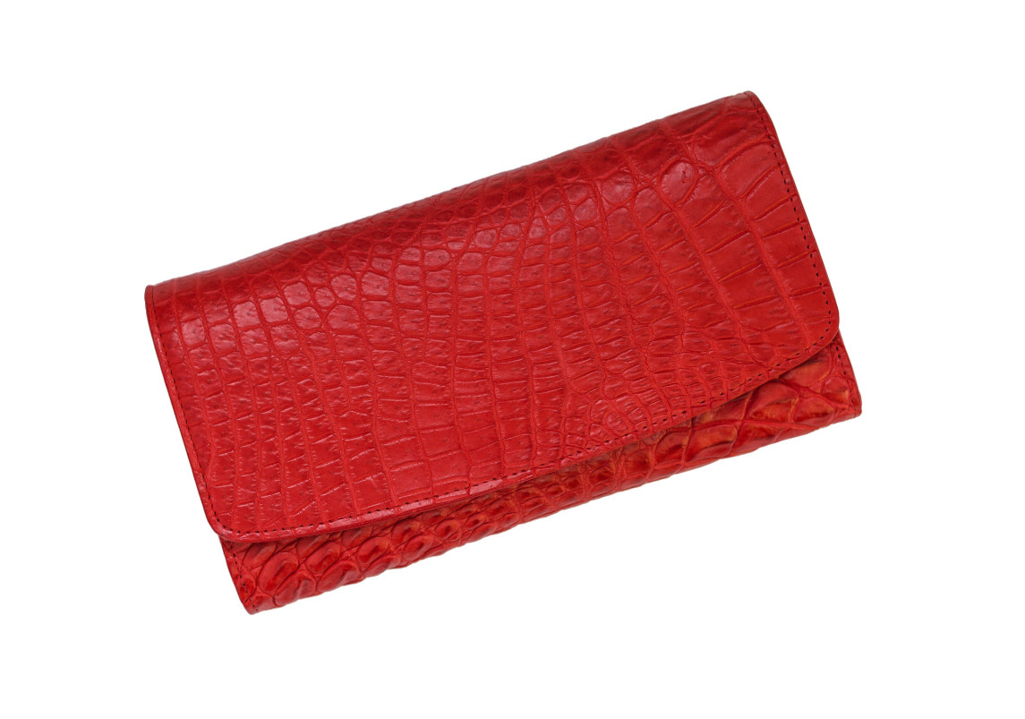 

Кошелек из кожи крокодила Ekzotic Leather Красный (cw 95_3)
