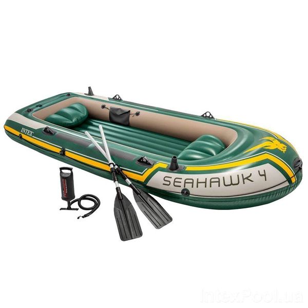 

Надувная лодка Intex 68351 (351х145х48 см) Seahawk 4 Set Зелёная