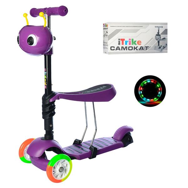 

Самокат-беговел iTrike MAXI JR 3-054-N-V Фиолетовый (118 мм PU передние и 90 PVC мм задние)