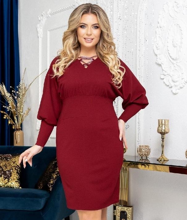 

Платье G&M k-76728 50 Размер цвет бордовый