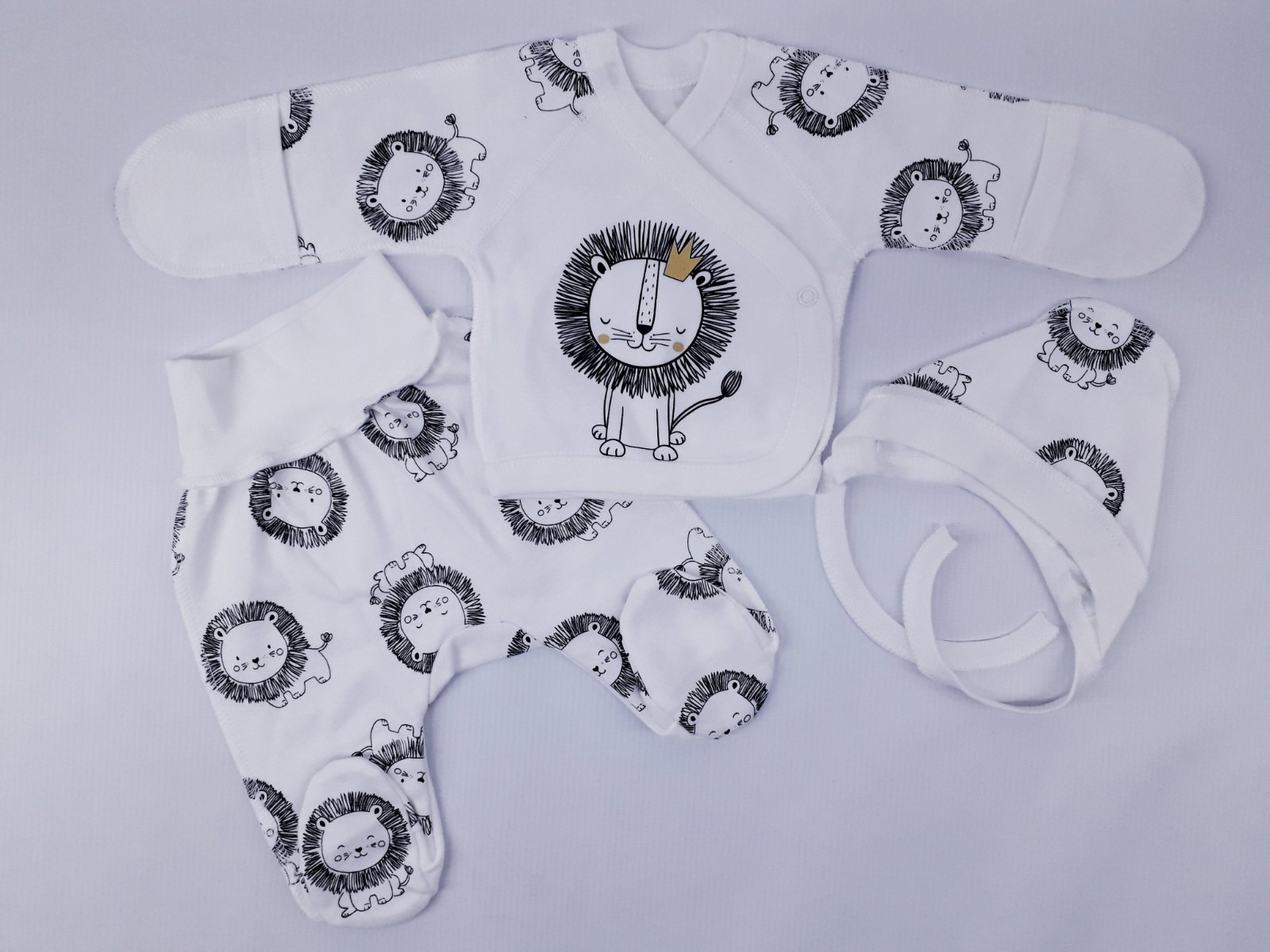 

Комплект (распашонка+ползуны+шапка) Baby City 0069 50см(р) белый