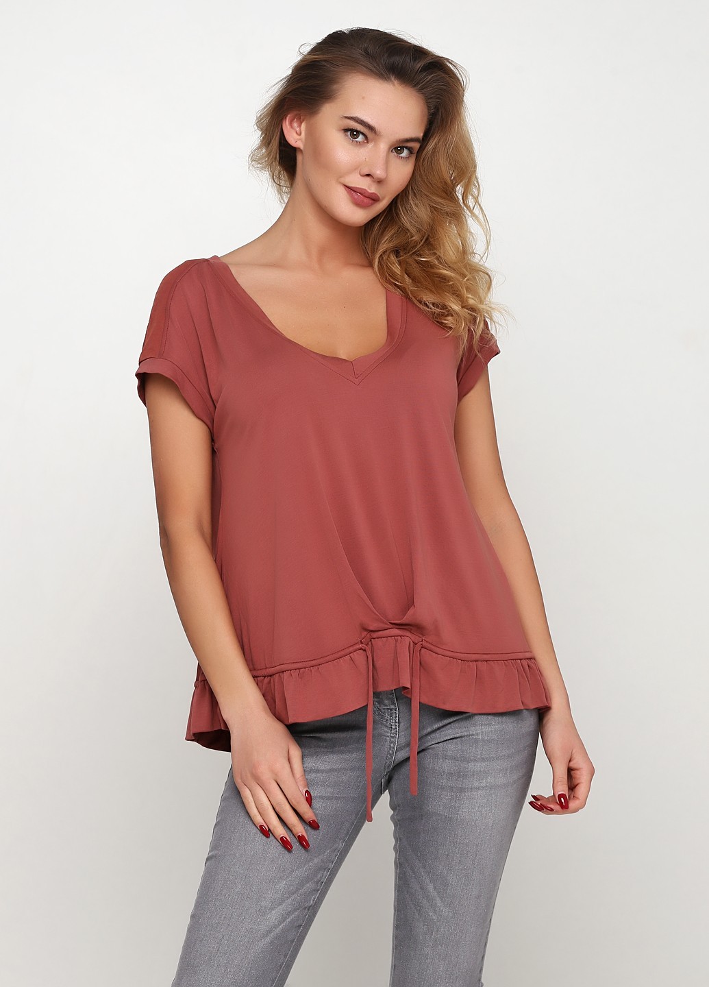 

Футболка Luxury by New Denmark повсякденна S марсал