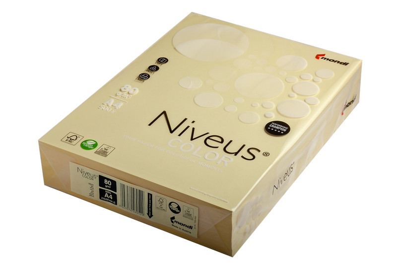 

Бумага цветная пастель А4 Niveus YE23 80гм2 желтый 500л. (A4.80.NVP.YE23.500)