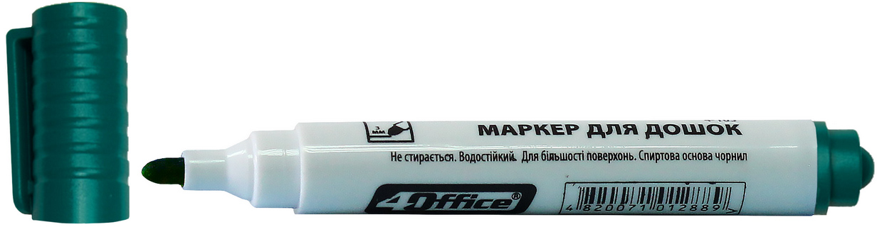 

Набор маркеров для сухостираемых досок 4Office Зеленый 1-3 мм 12 шт (4-105/14820071012879)