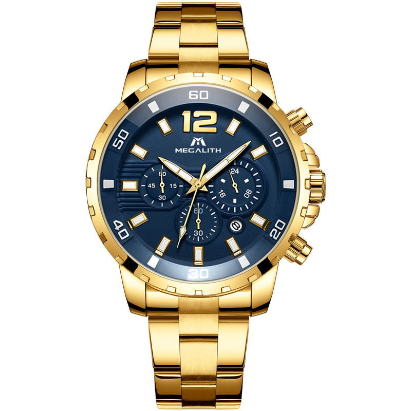 

Часы наручные Megalith 8048M Gold-Blue