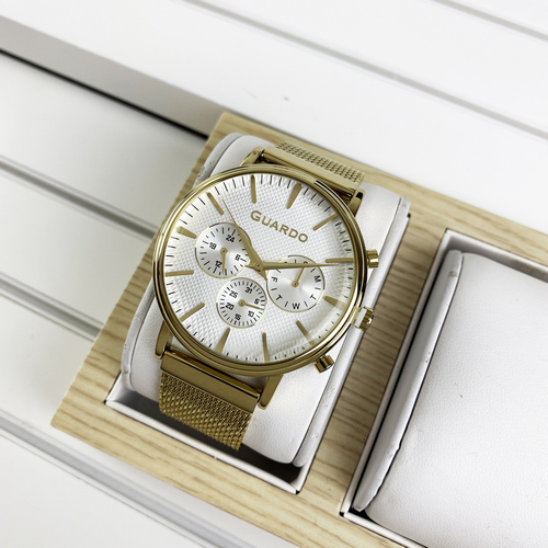 

Часы наручные Guardo 012445-4 Gold-White