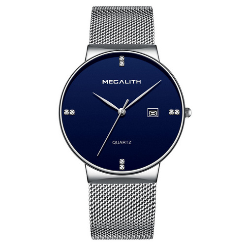 

Часы наручные Megalith 0047M-3 Silver-Blue Diamonds