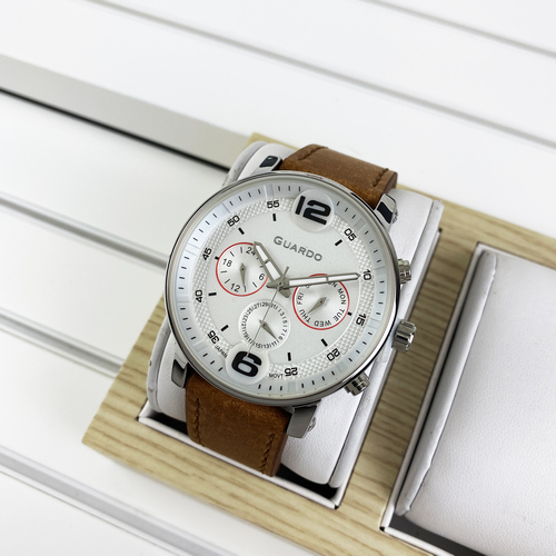 

Часы наручные Guardo 12432(1)-3 Brown-Silver-White