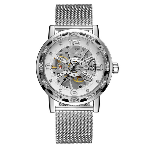 

Часы наручные Forsining GMT1201 Silver-White