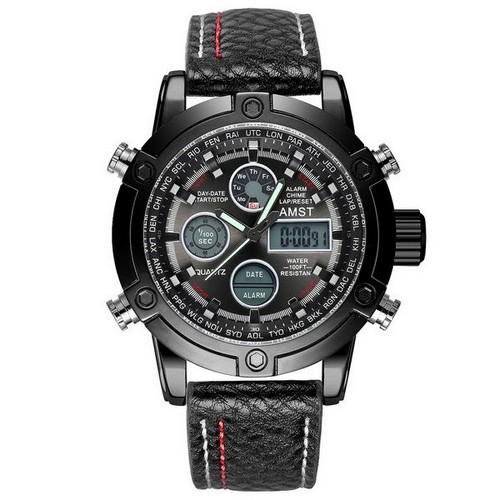 

Часы наручные AMST 3022 All Black Fluted Wristband
