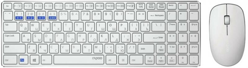 

Комплект (клавиатура, мышь) Rapoo 9300M Wireless White