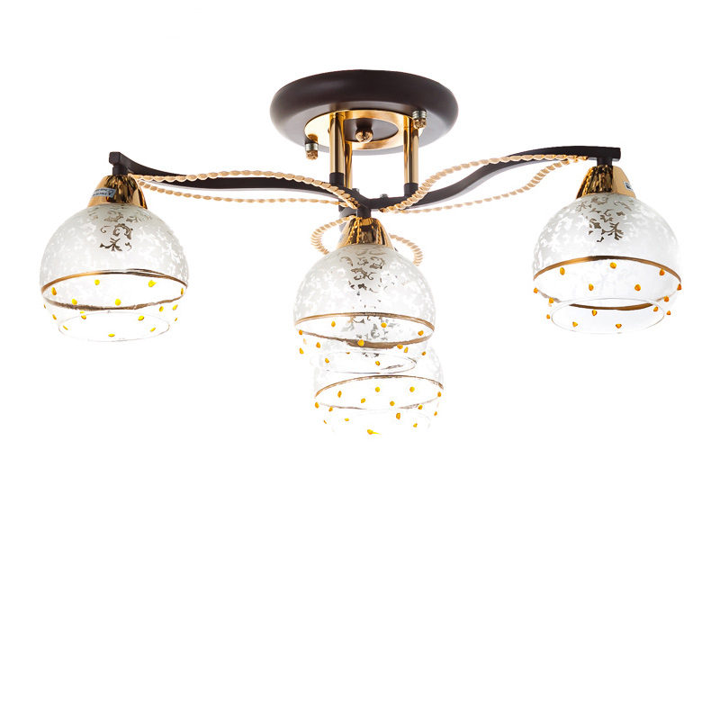

Люстра стельова Light House ES-15734/4 коричнева