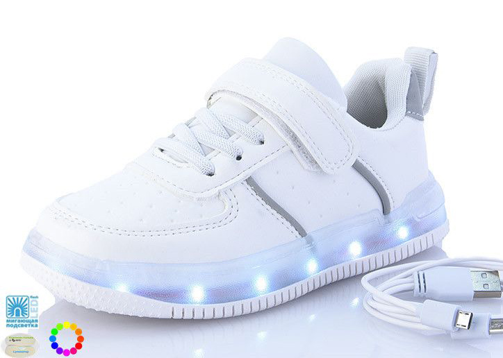 

Кроссовки с LED-подсветкой и зарядкой USB Jong Golf C10128-7 28 Белый