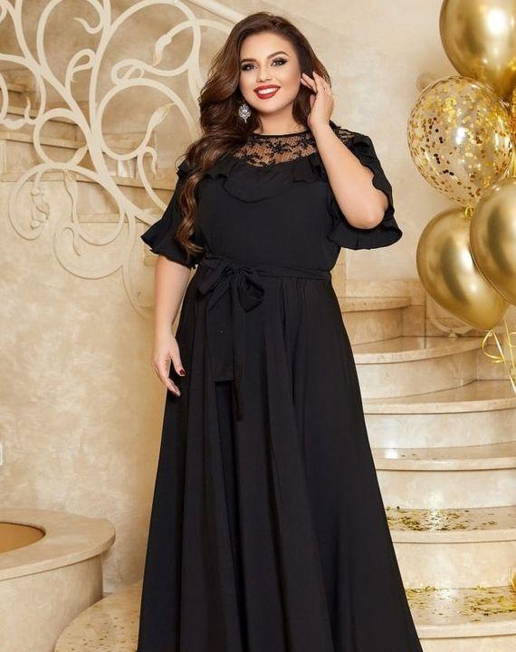 

Платье G&M k-75421 - Размер цвет черный, Платье G&M k-75421 58-60 Размер цвет черный