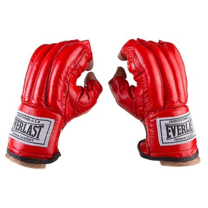 

Перчатки шингарты Everlast кожа размер M красный, код: EV-4011KMR