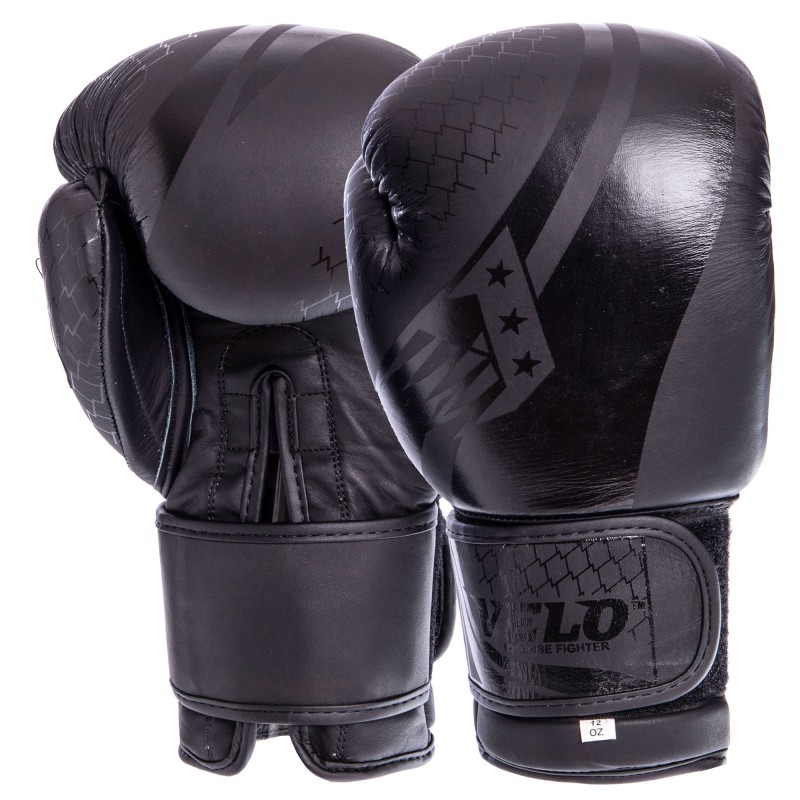 

Перчатки боксерские кожаные на липучке Velo, код: VL-2224-S52