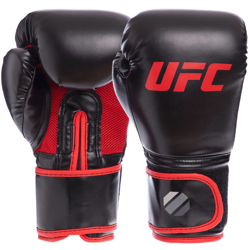 

Перчатки боксерские UFC Myau Thai Style на липучке 14oz, черные, код: UHK-69680-S52