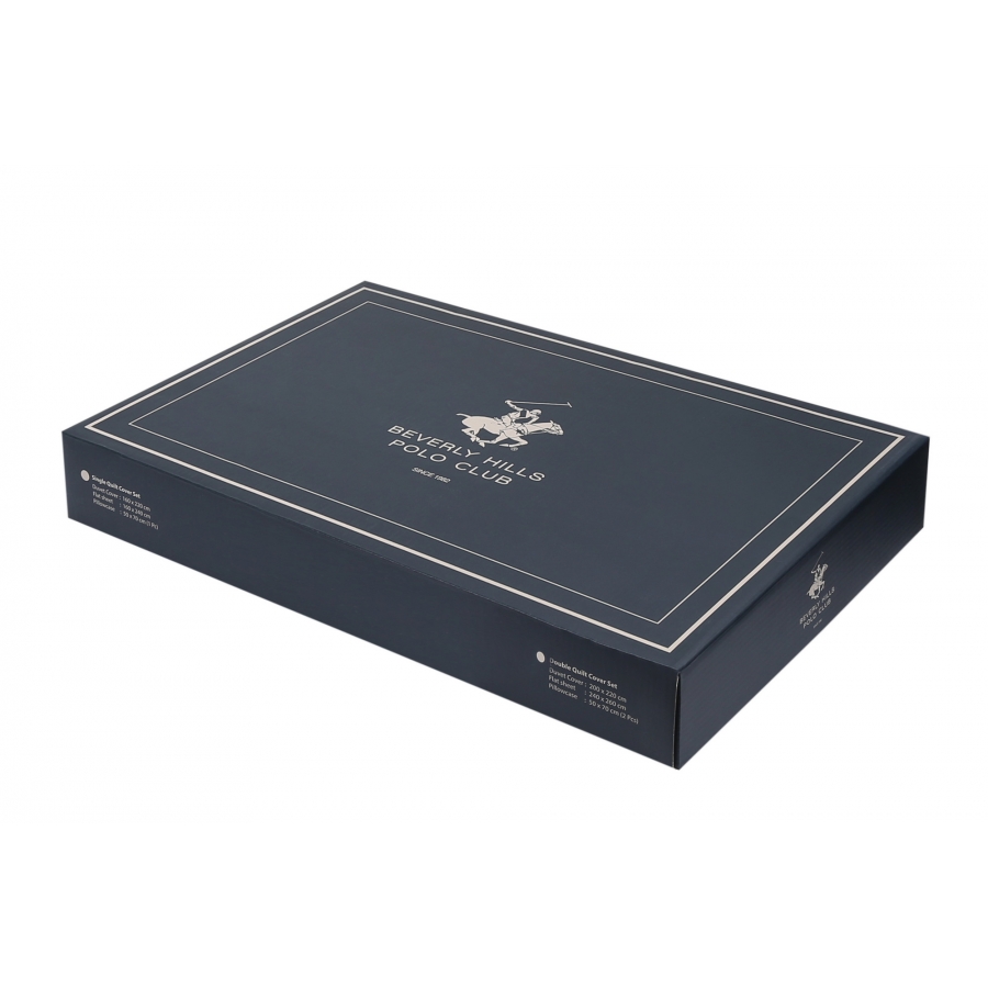 

Постельное белье Beverly Hills Polo Club ранфорс - BHPC 011 Dark Blue евро
