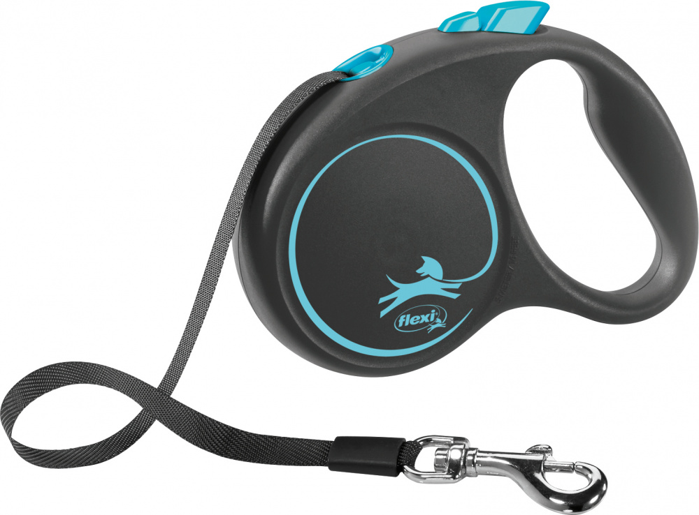 

Поводок рулетка Flexi "BLACK DESIGN" S 5м до 15кг черный с синим (TX-12352)