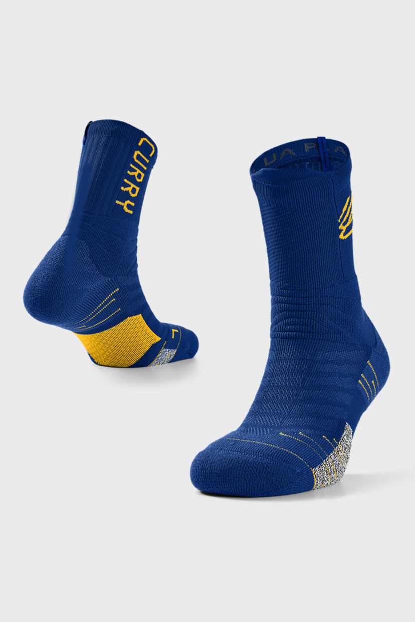 

Синие носки Curry Playmaker Mid-Crew-BLU Under Armour M 1358779-400