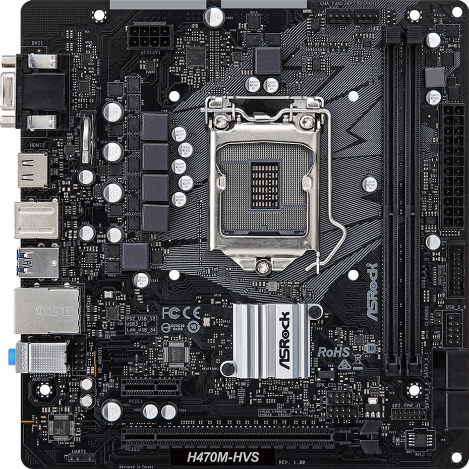 

Материнская плата ASRock H470M-HVS (s1200, Intel H470, PCI-Ex16)