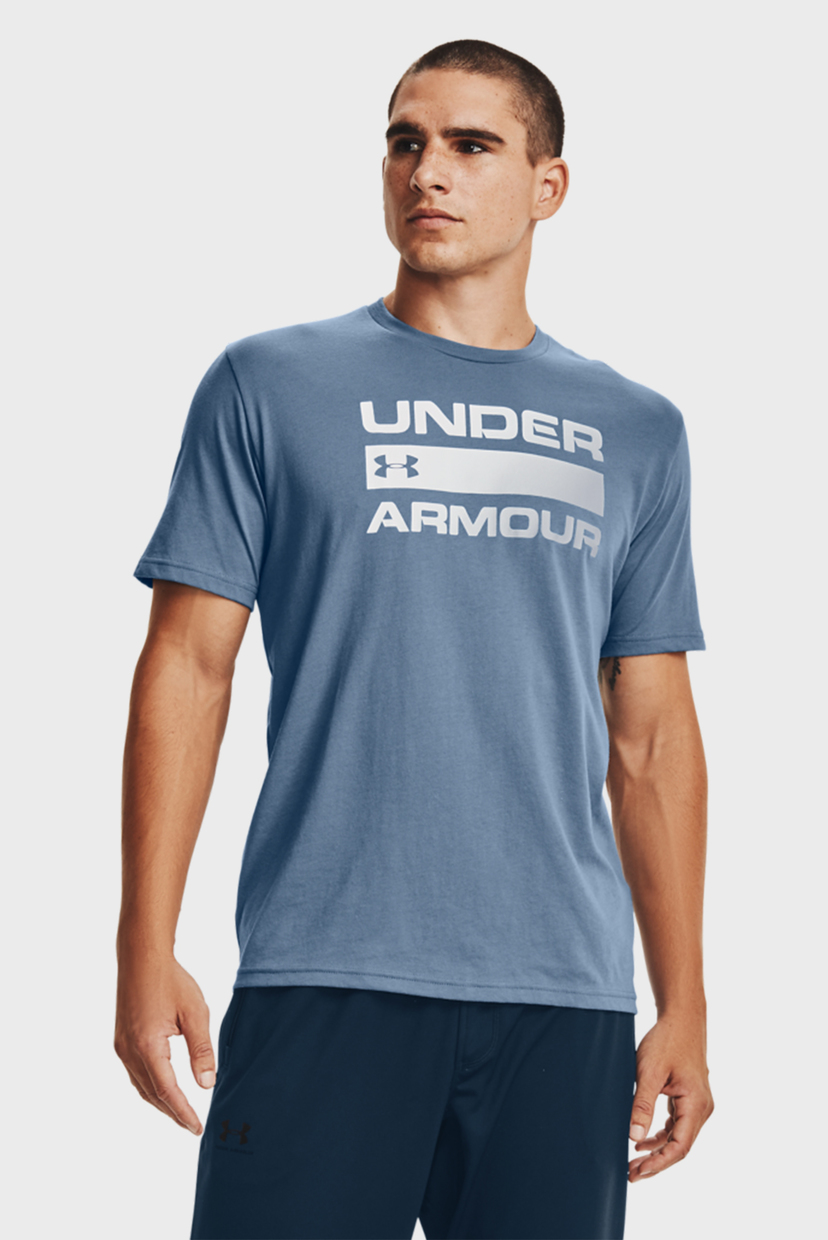 

Мужская голубая футболка UA TEAM ISSUE WORDMARK SS-BLU Under Armour  1329582-470, Мужская голубая футболка UA TEAM ISSUE WORDMARK SS-BLU Under Armour S 1329582-470