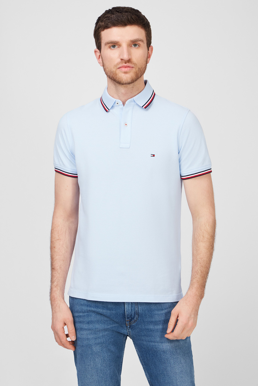 

Мужское голубое поло TOMMY TIPPED SLIM Tommy Hilfiger XXL MW0MW16054