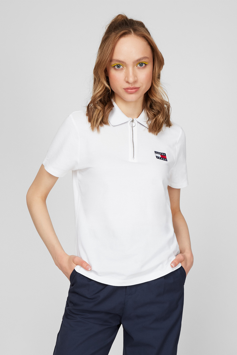 

Женское белое поло Tommy Hilfiger XS DW0DW09146