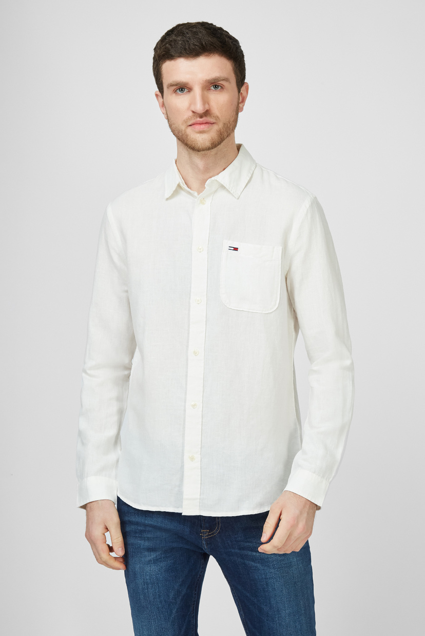 

Мужская белая рубашка TJM LINEN BLEND SHIRT Tommy Hilfiger L DM0DM10144