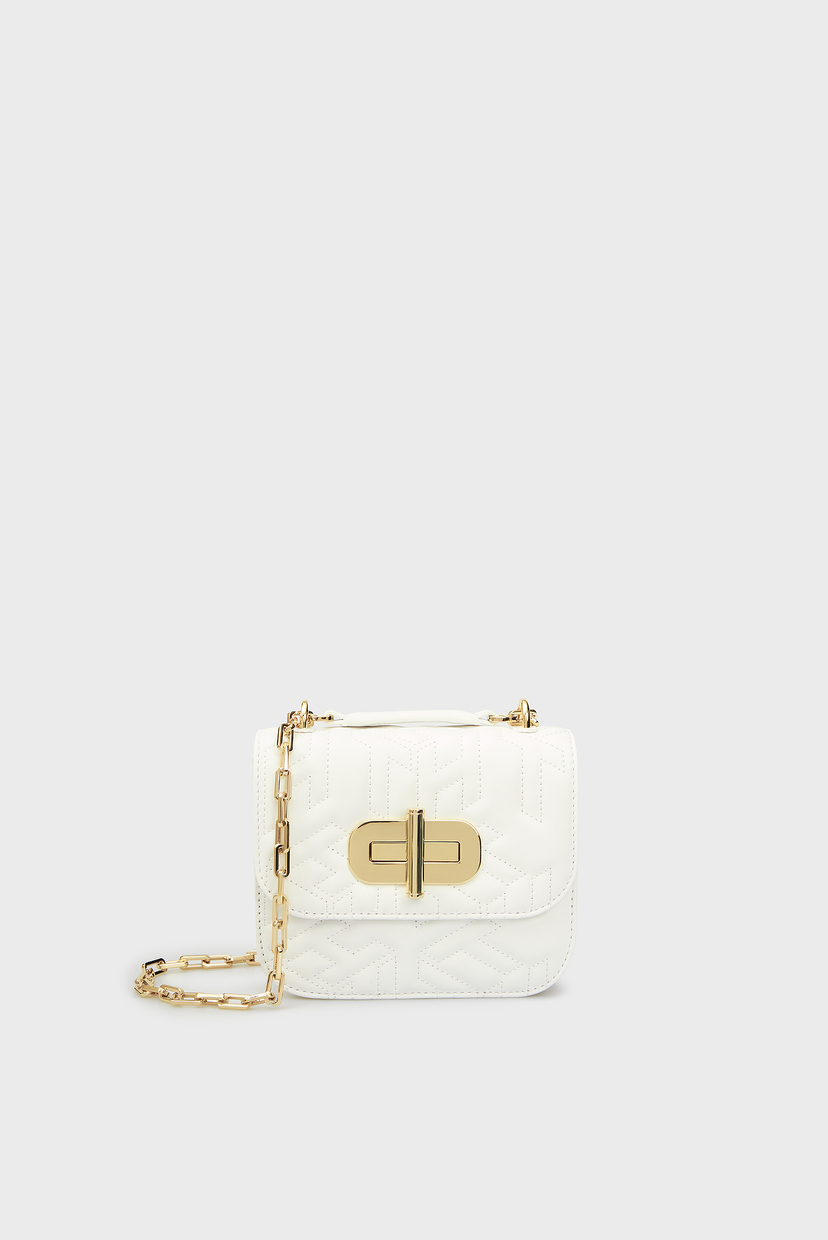 

Женская белая кожаная сумка через плечо TURNLOCK MINI Tommy Hilfiger OS AW0AW09949