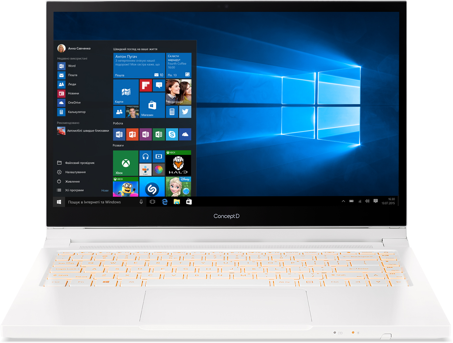 

Ноутбук Acer ConceptD 3 Ezel CC314-72G-52ED (NX.C5HEU.006) White