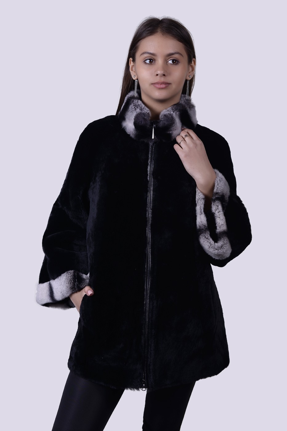 

Полушубок Vicentini L Черный