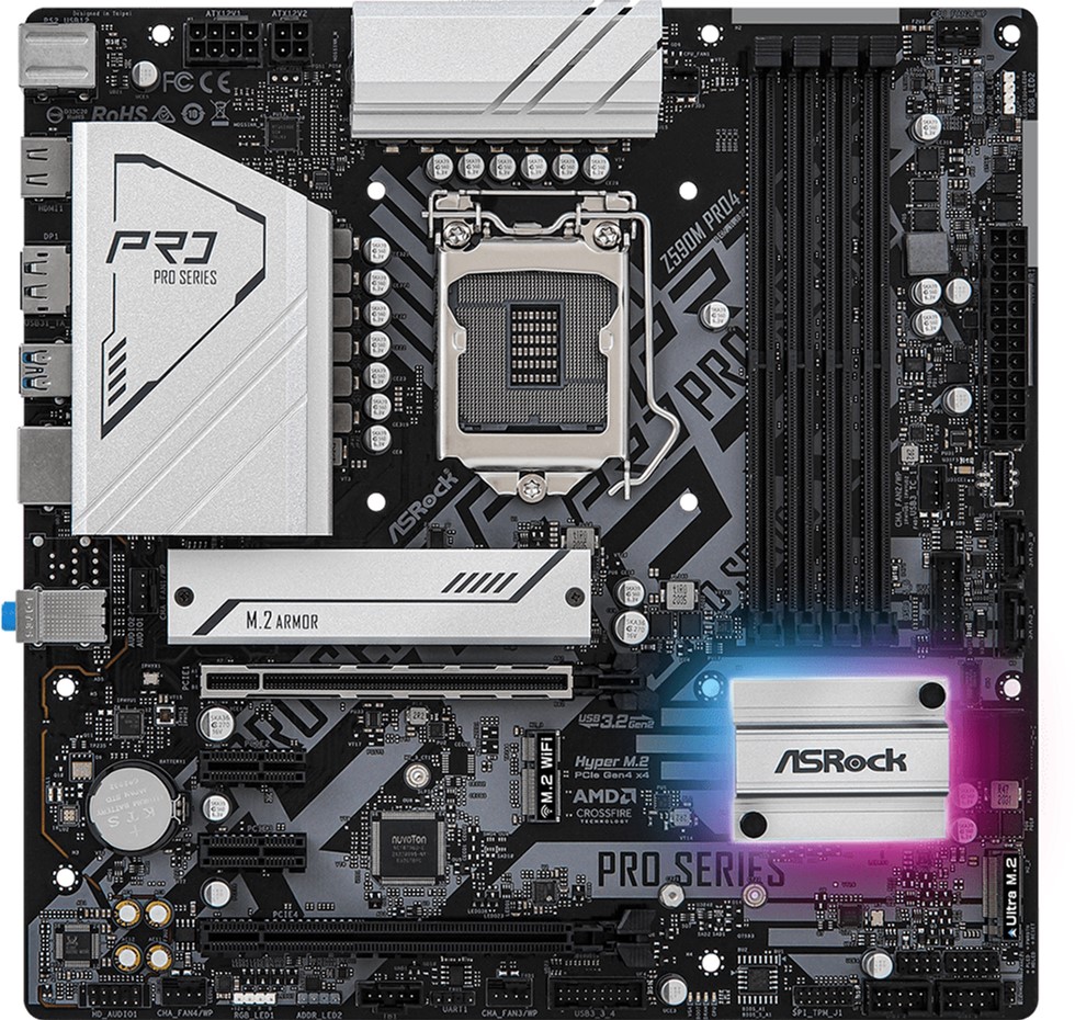 

Материнская плата ASRock Z590M Pro4 (s1200, Intel Z590, PCI-Ex16)