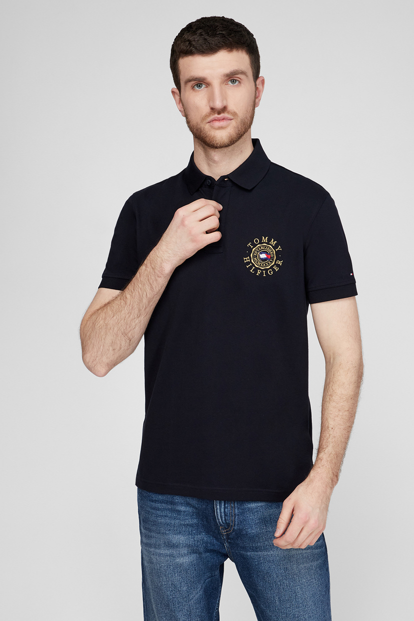 

Мужское темно-синее поло ICON ROUNDAL REGULAR Tommy Hilfiger S MW0MW18379