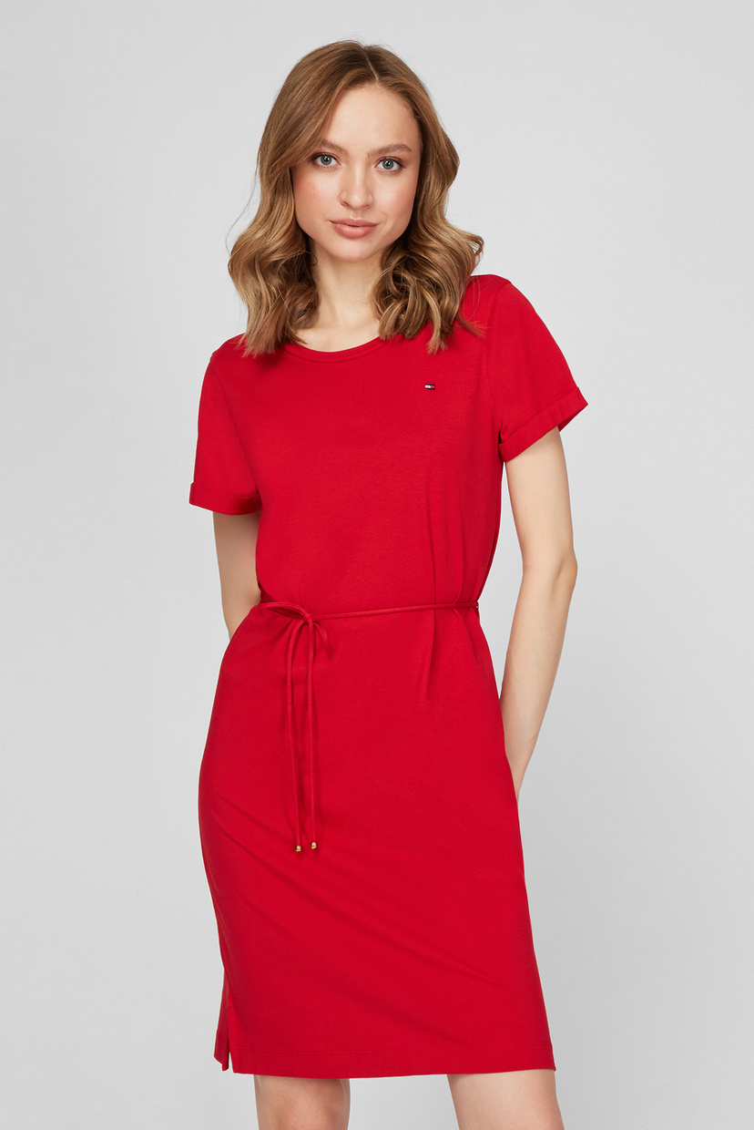 

Женское красное платье TH COOL C-NK Tommy Hilfiger XL WW0WW27812
