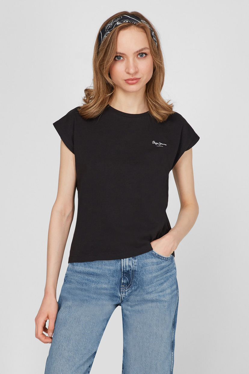 

Женская черная футболка BLOOM Pepe Jeans S PL504821
