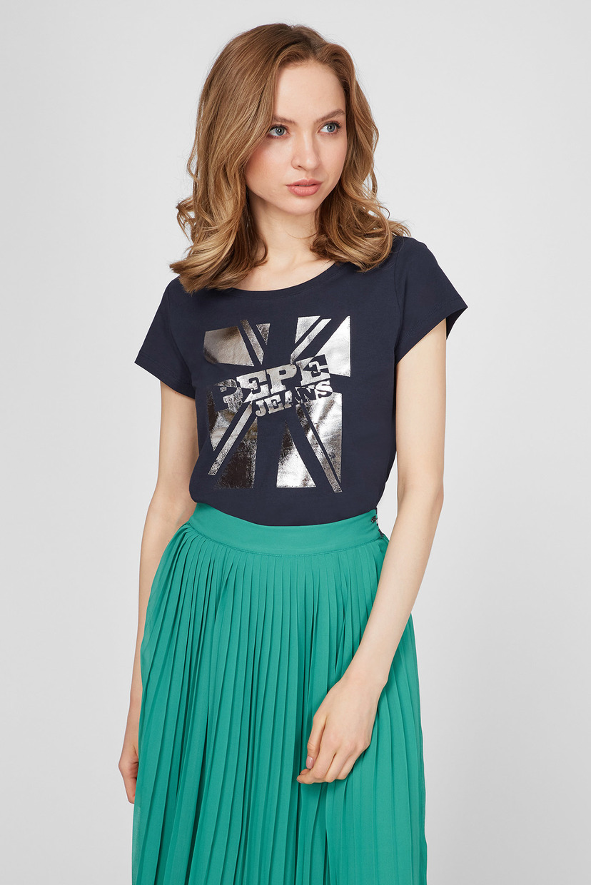 

Женская темно-синяя футболка ALESSA Pepe Jeans XS PL504795