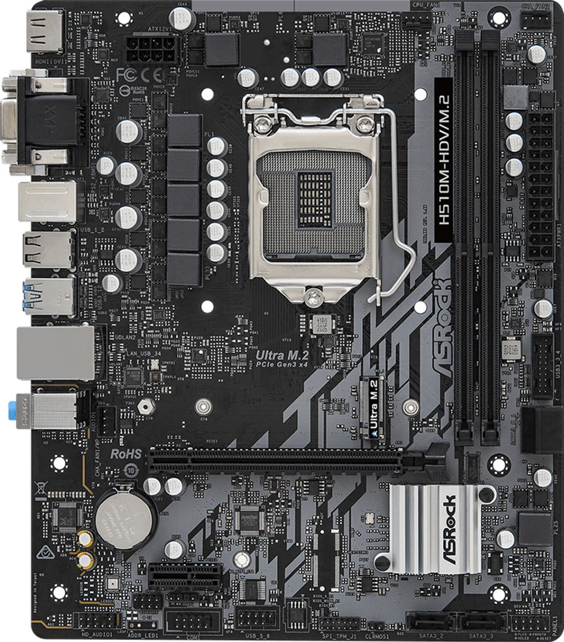 

Материнская плата ASRock H510M-HDV/M.2 (s1200, Intel H510, PCI-Ex16)