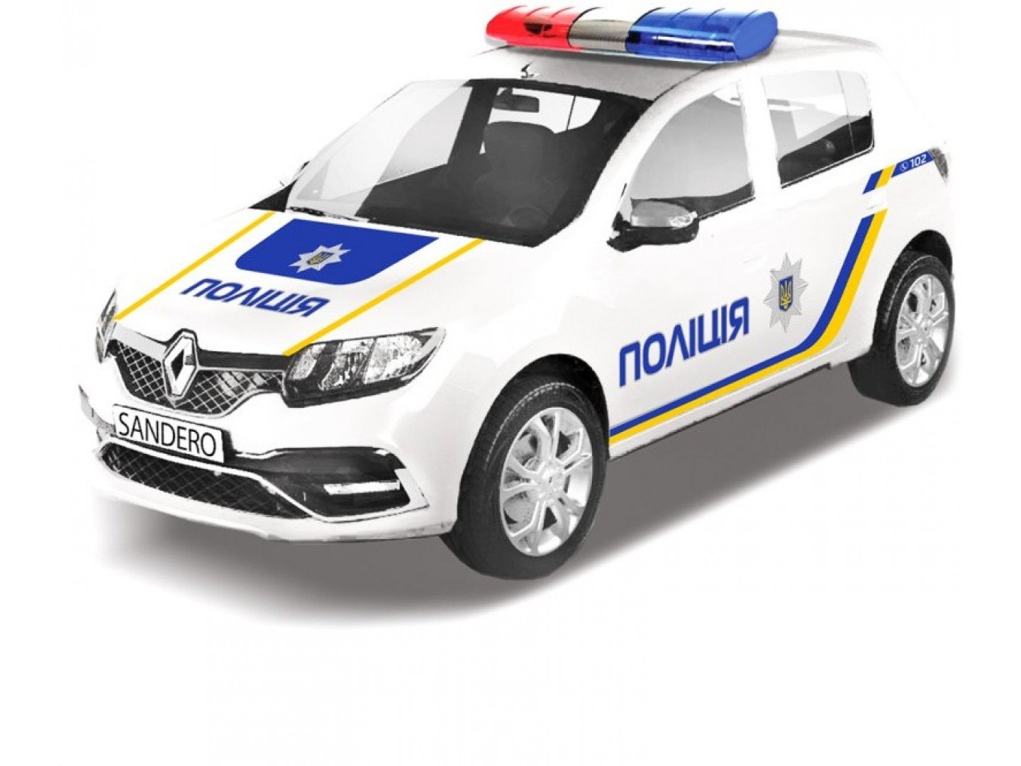

Инерционная модель технопарк Renoult sandero полиция 1/32