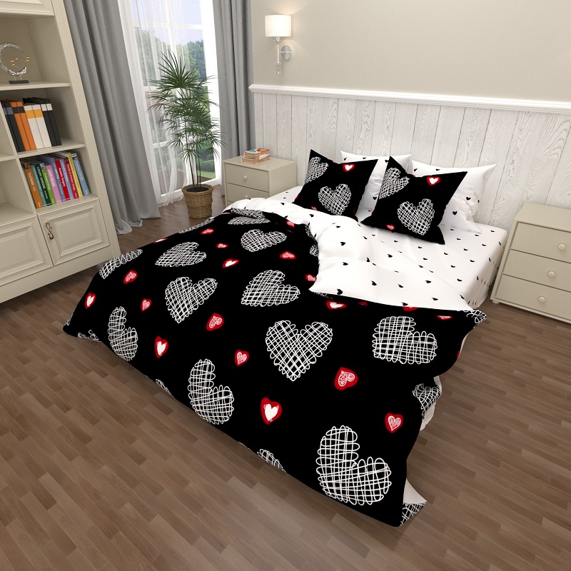 

Комплект постельного белья Уютная Жизнь Бязь Голд Семейный 150x220x2 (K-G-N-7688-A-B)